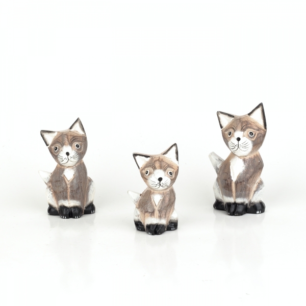 Dřevěné sošky kočky 9,10,11cm