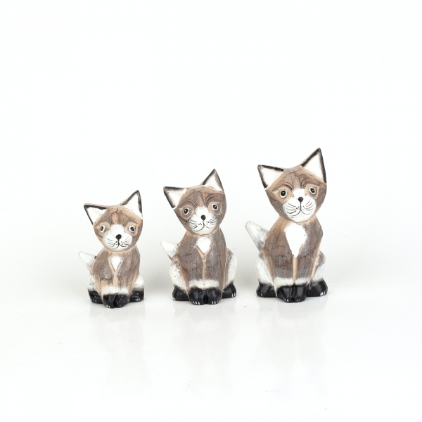 Dřevěné sošky kočky 9,10,11cm