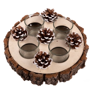 Dřevěný adventní svícen pro muže