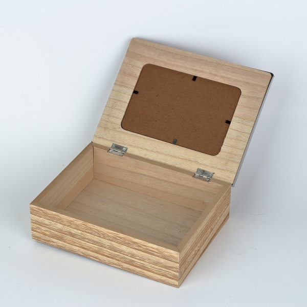 Dřevěný box s fotorámeček 22x17cm