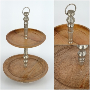 Dřevěný etažér 30x45cm