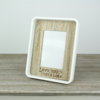 Dřevěný foto rámeček Love you 23x18cm