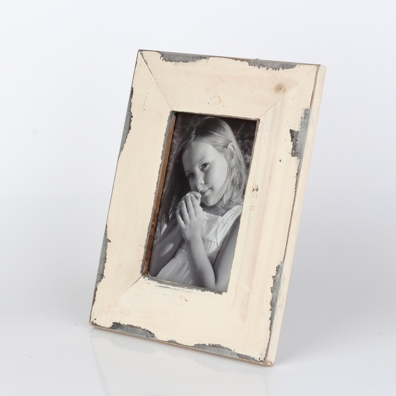 Dřevěný fotorám s patinou 19x24cm