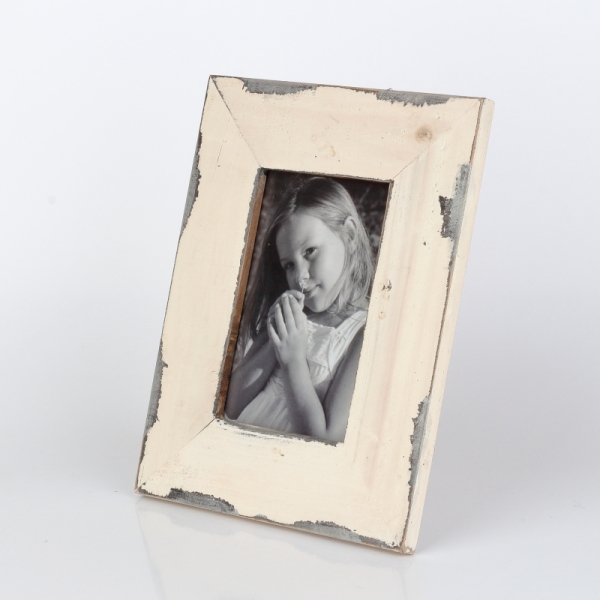 Dřevěný fotorám s patinou 19x24cm