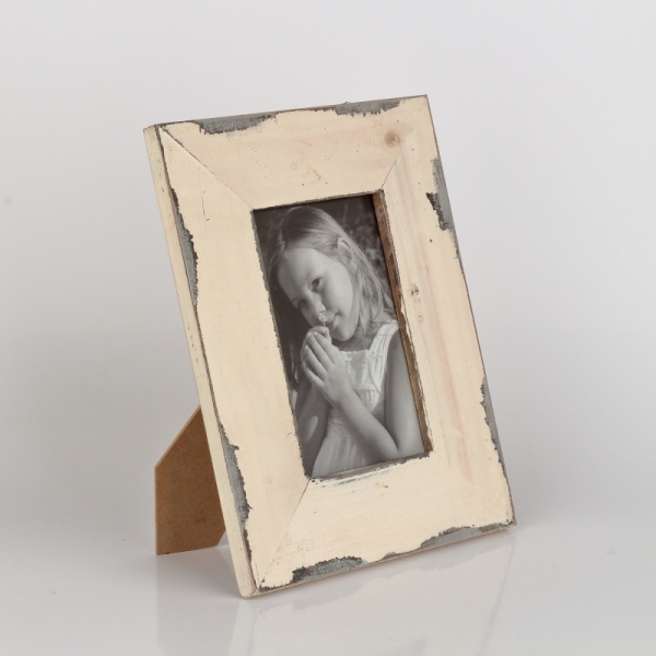 Dřevěný fotorám s patinou 19x24cm