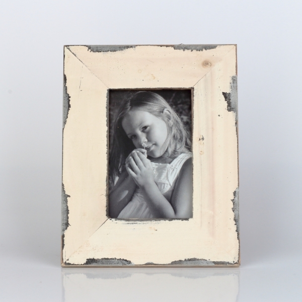 Dřevěný fotorám s patinou 19x24cm