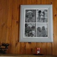 Dřevěný fotorámeček na 4 fotky 58x68cm