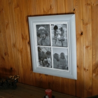 Dřevěný fotorámeček na 4 fotky 58x68cm