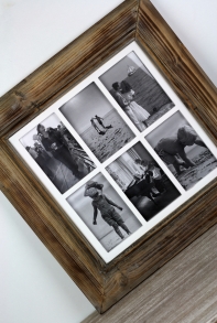 Dřevěný fotorámeček na 6 fotografií 47x47cm