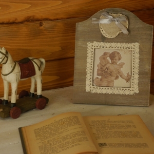 Dřevěný fotorámeček Vintage 20x16cm