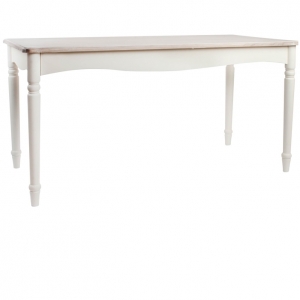 Dřevěný jídelní stůl bílý 160x80x80cm