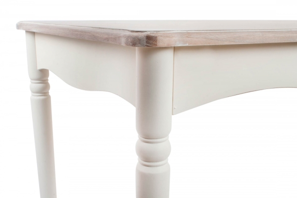 Dřevěný jídelní stůl bílý 160x80x80cm