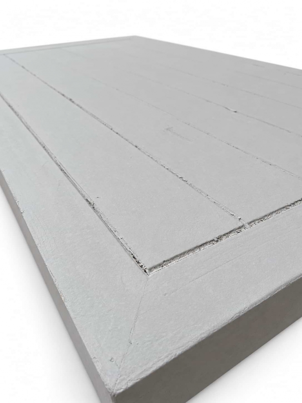 Dřevěný jídelní stůl na chatu a krytou terasu – šedý 120 × 70 cm