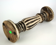 Dřevěný masivní svícen s patinou 31cm