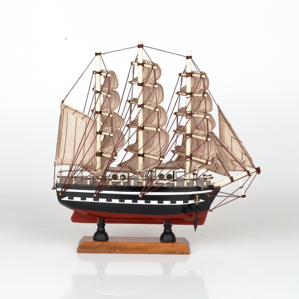 Dřevěný model lodi BRIGANTINE 23x23cm