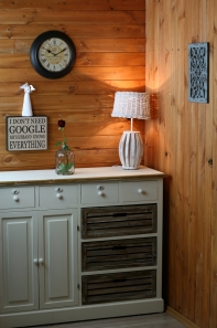 Dřevěný nástěnný panel šedý 33x23cm