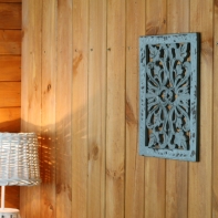 Dřevěný nástěnný panel šedý 33x23cm