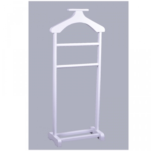 Dřevěný němý sluha bílý 115cm