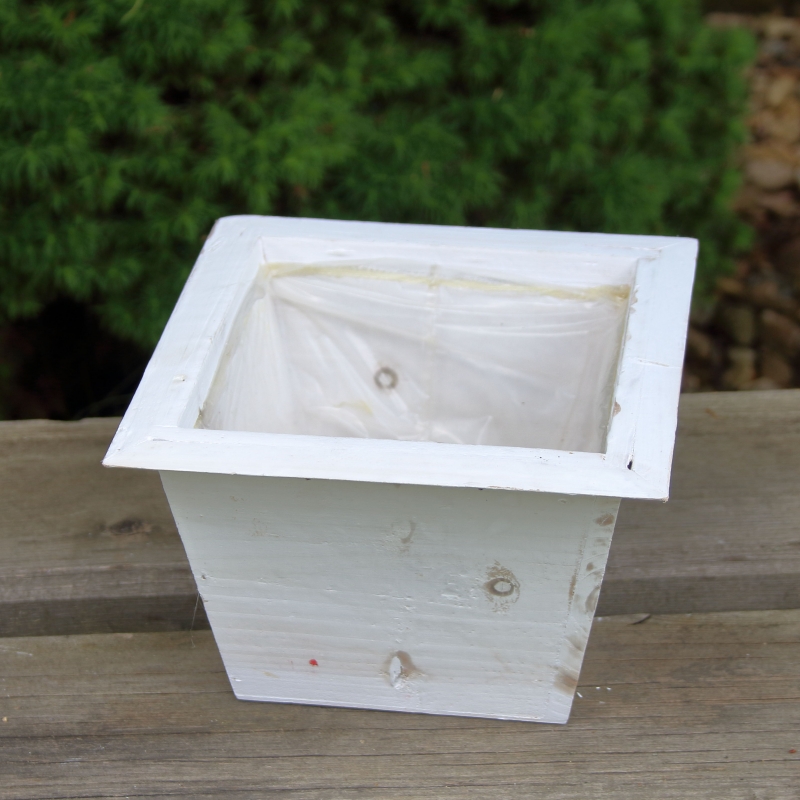 Dřevěný obal na květináč 14,5x14,5x10cm