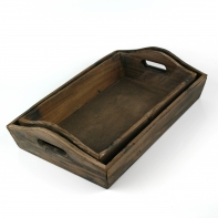 Dřevěný podnos 34/37cm/21/25cm (sada 2ks)