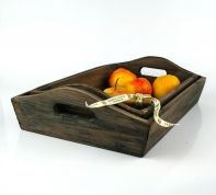 Dřevěný podnos 34/37cm/21/25cm (sada 2ks)