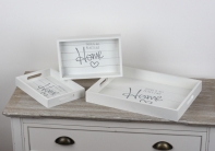 Dřevěný podnos Home sada 3ks 30x40/18x26cm