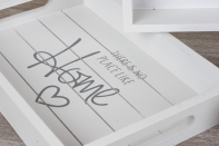 Dřevěný podnos Home sada 3ks 30x40/18x26cm