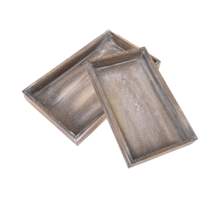 Dřevěný podnos sada 2 kusů 3,5 x 30 x 18 cm