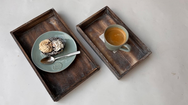 Dřevěný podnos sada 2 kusů 3,5 x 30 x 18 cm