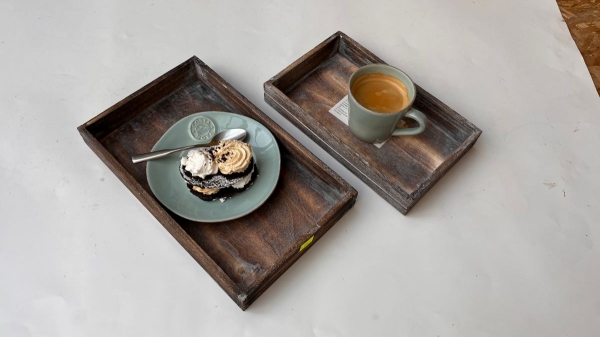 Dřevěný podnos sada 2 kusů 3,5 x 30 x 18 cm