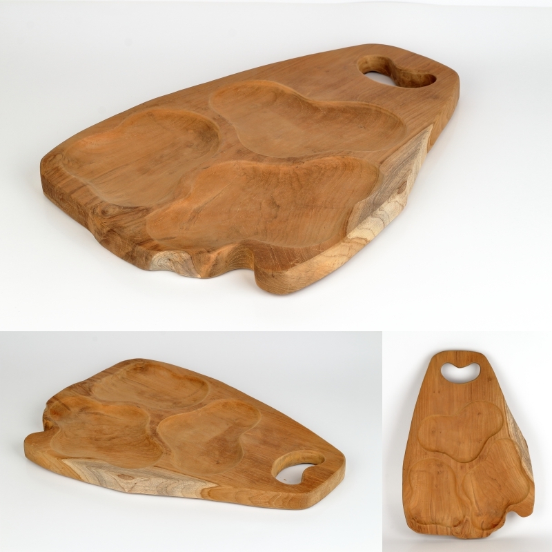 Dřevěný podnos XXL na tatarák a vepřové koleno