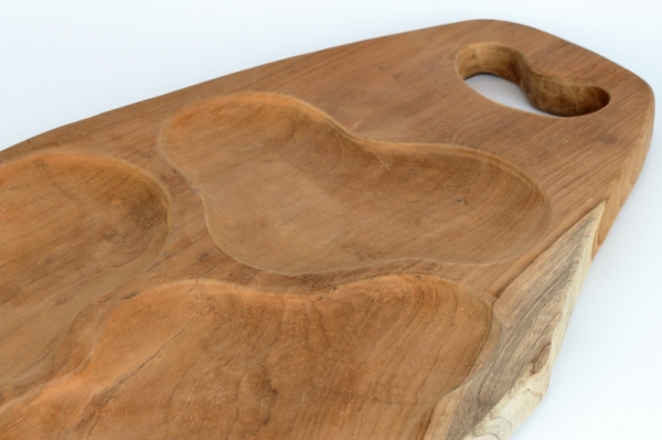 Dřevěný podnos XXL na tatarák a vepřové koleno