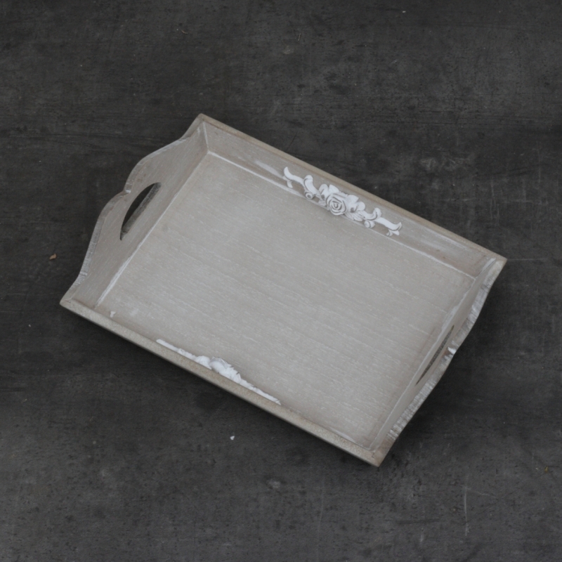 Dřevěný podnos zdobený 34x24x6cm