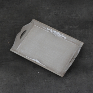 Dřevěný podnos zdobený 34x24x6cm