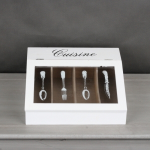 Dřevěný příborník vintage 30x28x12cm