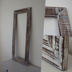 Dřevěný rám na zrcadlo, na tabuli, na fotografie, s patinou 50x115cm