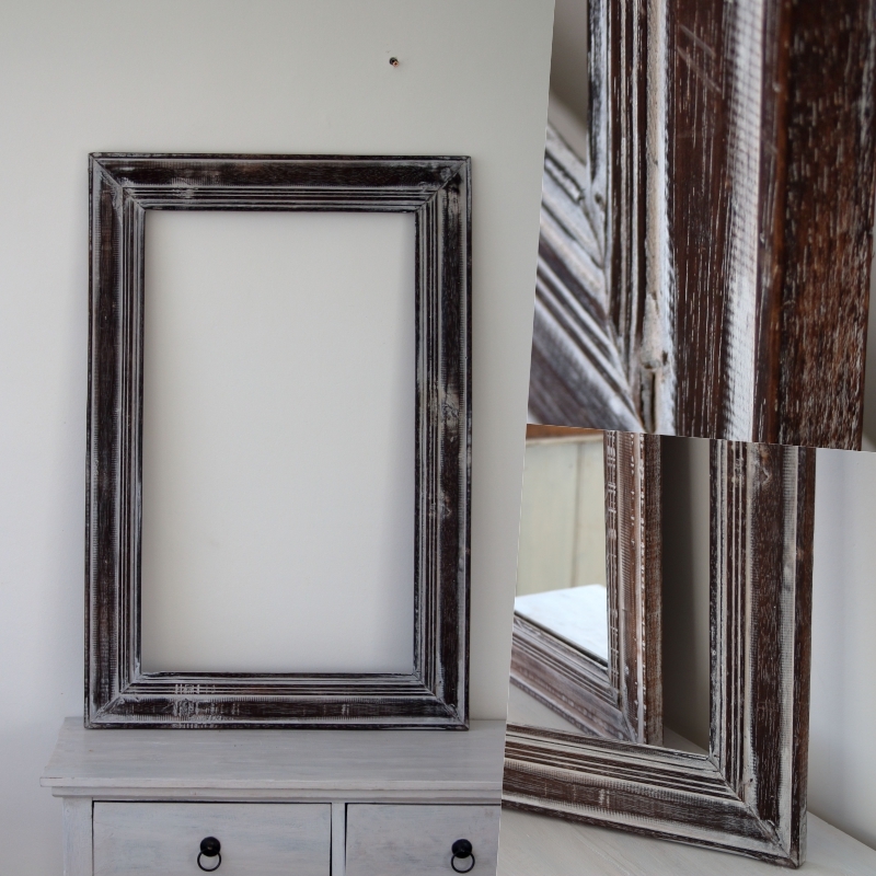 Dřevěný rám s patinou 90x60cm