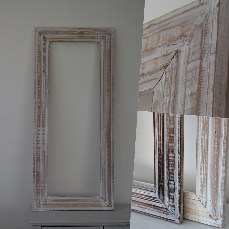 Dřevěný rám s patinou světlý 50x115cm