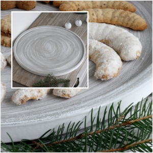 Dřevěný servírovací tác na cukroví 39cm