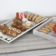 Dřevěný tác s patinou 25x25cm