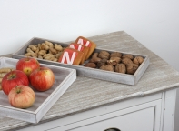 Dřevěný tác s patinou 40x15cm