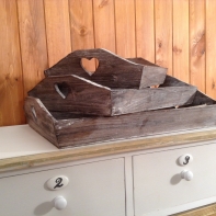 Dřevěný tác - sada 3ks 52/42/35cm