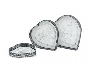 Dřevěný tác srdce 40cm