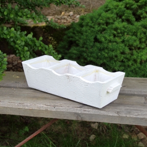 Dřevěný truhlík na 3 kytky 35x12,5x9cm