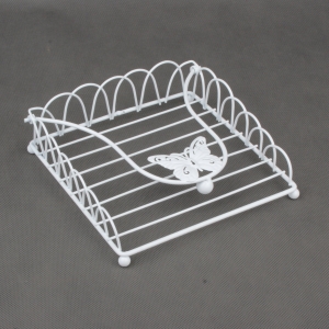 Držák na ubrousky s motýlem 14x14x4 cm