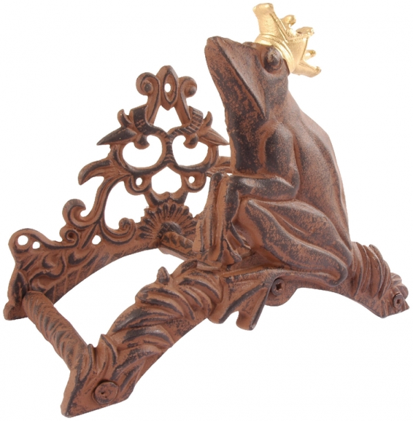 Držák na zahradní hadici žabka s korunkou