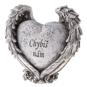 Dušičková výzdoba na hrob srdce Chybíš nám!