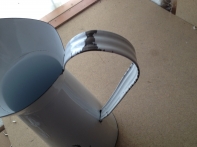 Džbán z bílého smaltu 30cm - poškozený C