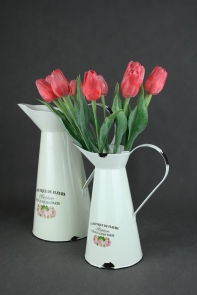 Džbánek kovový velký - motiv růže 34cm