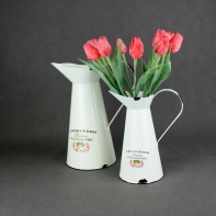 Džbánek kovový velký - motiv růže 34cm